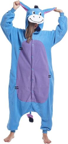 بيجامة من قطعة واحدة من القطيفة للبالغين من قطعة واحدة بتصميم حيوانات تنكرية, S in Kuwait