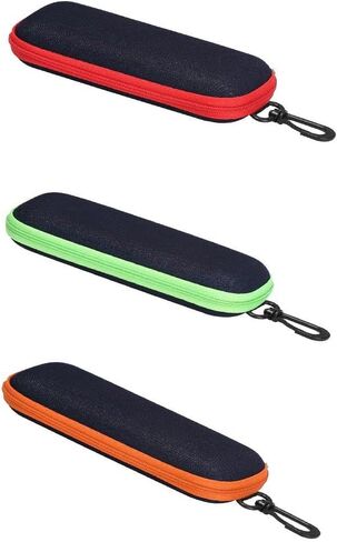 3 Pieces Portable Denim Glasses Case Travel Zipper Eyeglasses Case Sunglasses Box for Students Women Men Girl in Saudi Arabia