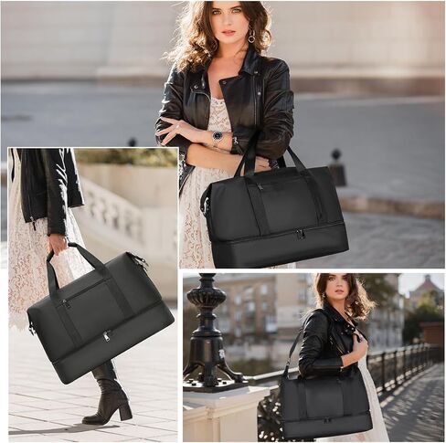 Gym Bag for Men and Women, Travel Duffel Bag, Large Carry On Duffel Bag with Shoe Compartment, Weekender Overnight Bag, Waterproof Sports Gym Tote with Toiletry Bag - MIYCOO in Kuwait