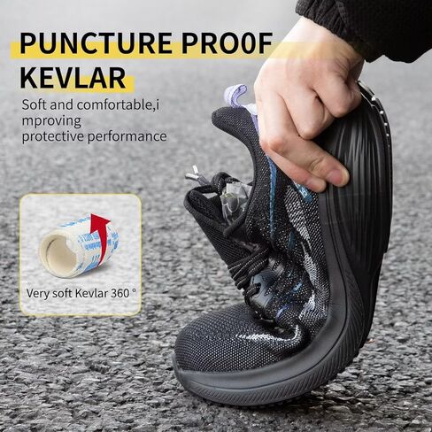 Leather Steel Toe Shoes Lightweight Sneakers Puncture Resistant Lace Up in Kuwait