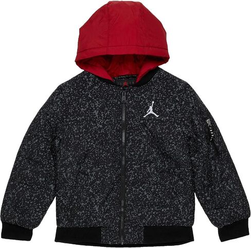Jordan Boy's Hooded Padded Bomber Jacket (Toddler/Little Kids) Black 6 (Little Kid) in Saudi Arabia