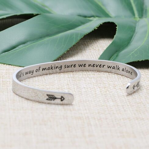 JoycuFF Bracelets for Women Funny Inspirational Gifts for Her Sister to Sister Jewelry Mantra Cuff Bangle in Saudi Arabia