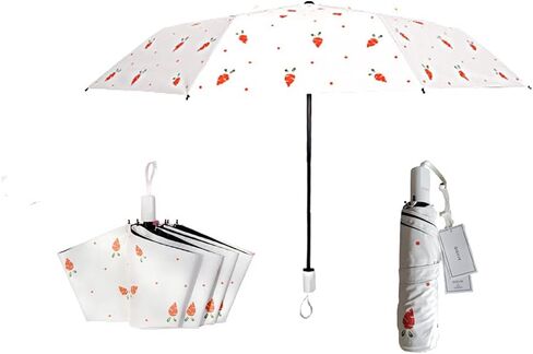 QISVVE مظلة قابلة للطي للأشعة فوق البنفسجية للحماية من الشمس لمظلة السفر المطر مقاومة للرياح خفيفة الوزن، مظلة سيارة مدمجة قوية - مظلة مظلة صغيرة محمولة للنساء والرجال in Kuwait