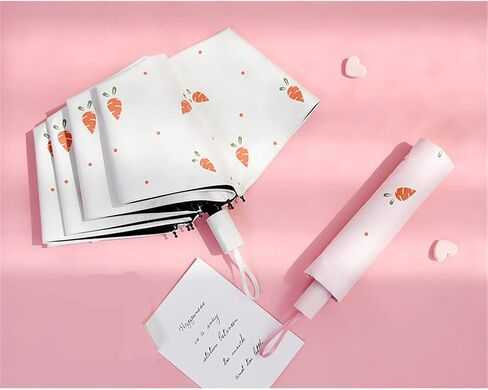 QISVVE مظلة قابلة للطي للأشعة فوق البنفسجية للحماية من الشمس لمظلة السفر المطر مقاومة للرياح خفيفة الوزن، مظلة سيارة مدمجة قوية - مظلة مظلة صغيرة محمولة للنساء والرجال in Kuwait