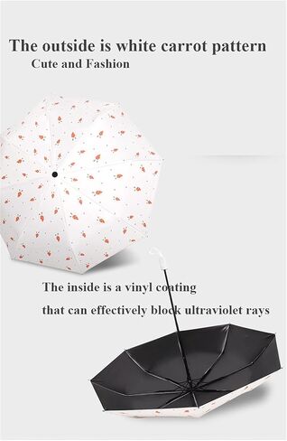 QISVVE مظلة قابلة للطي للأشعة فوق البنفسجية للحماية من الشمس لمظلة السفر المطر مقاومة للرياح خفيفة الوزن، مظلة سيارة مدمجة قوية - مظلة مظلة صغيرة محمولة للنساء والرجال in Kuwait