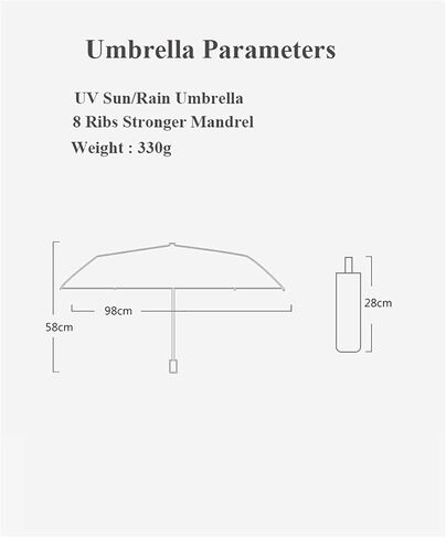QISVVE مظلة قابلة للطي للأشعة فوق البنفسجية للحماية من الشمس لمظلة السفر المطر مقاومة للرياح خفيفة الوزن، مظلة سيارة مدمجة قوية - مظلة مظلة صغيرة محمولة للنساء والرجال in Kuwait