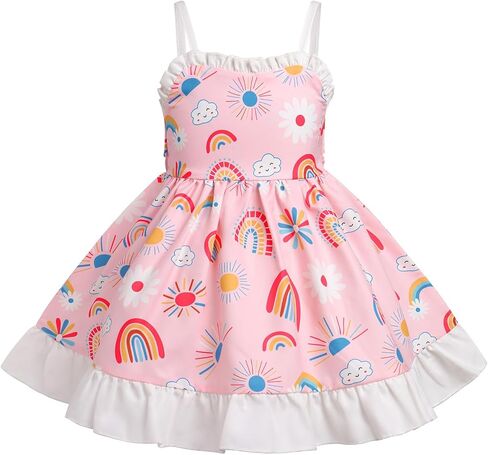 IBTOM CASTLE Toddler Baby Girl Tutu Dress Princess Backless Polka Dot Ruffle Dress First Birthday Party Cake Smash Outfit in Saudi Arabia