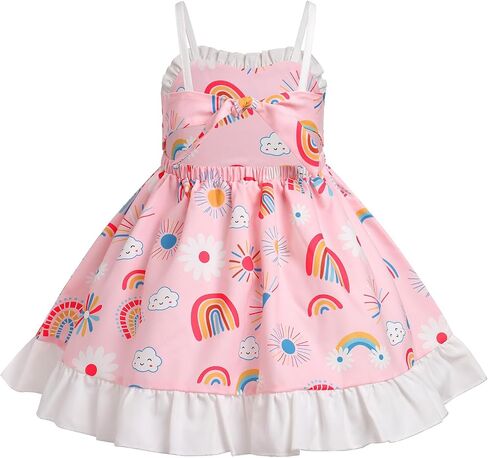 IBTOM CASTLE Toddler Baby Girl Tutu Dress Princess Backless Polka Dot Ruffle Dress First Birthday Party Cake Smash Outfit in Saudi Arabia