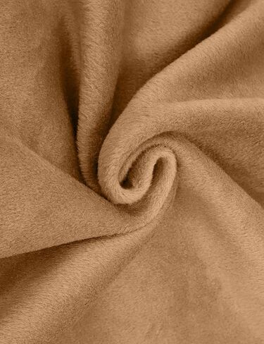 سترة وشاح مطرزة للنساء من SeekMe معطف كبير الحجم من مزيج الصوف بأزرار سفلية ملابس خارجية شتوية مع وشاح شرابة (1818-CamelX1-L-FY) in Kuwait