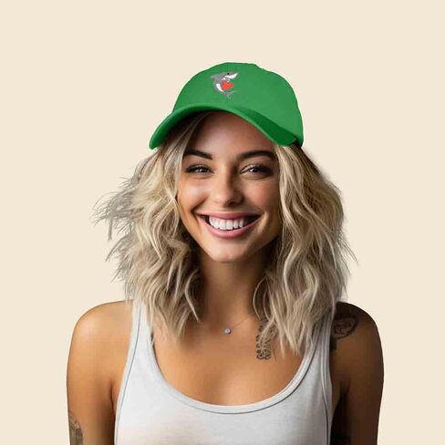 DALIX Huggy Shark Embroidered Dad Cap Cotton Baseball Hat Women in Saudi Arabia