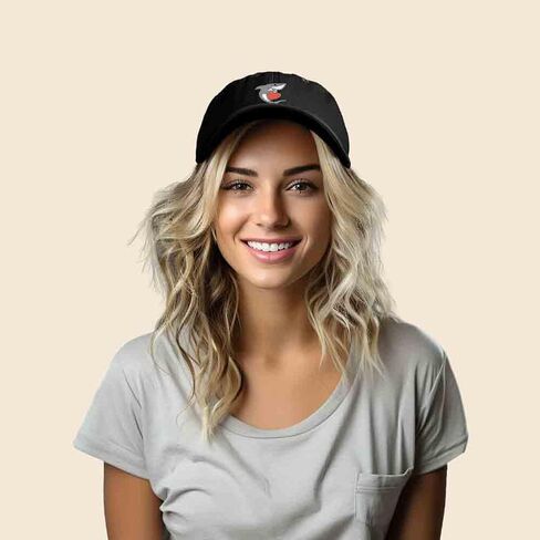 DALIX Huggy Shark Embroidered Dad Cap Cotton Baseball Hat Women in Saudi Arabia