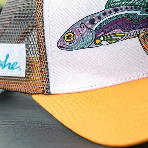 قبعات سائقي الشاحنات اللطيفة من فيشي للنساء | قبعة الصيد Snapback | ملابس صيد السمك وإكسسوارات ألواح التجديف | قبعة الصيد النسائية in Kuwait