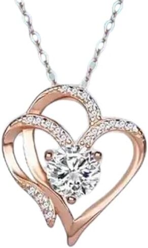 Luxury Zirconia Gold Necklace 925 Sterling Silver | Necklaces for women | Valentine's Day Gift For Wife Girlfriend Daughter Sister and Mom in Saudi Arabia