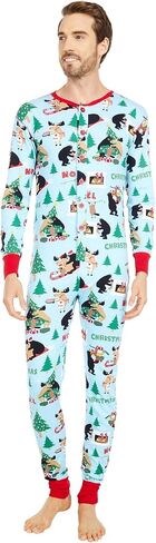 Little Blue House من Hatley Wild About Christmas Adult Union Suit قطعة واحدة in Kuwait