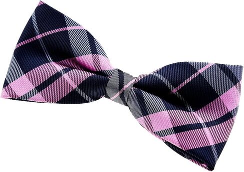 Retreez Preppy Plaid Check Woven Microfiber Pre-tied Bow Tie (4.5") in Saudi Arabia