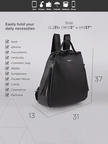 Soft Genuine Leather Italian Backpack for Women Small Real Leather Backpack Purse in Saudi Arabia