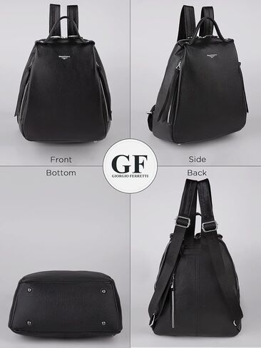 Soft Genuine Leather Italian Backpack for Women Small Real Leather Backpack Purse in Saudi Arabia