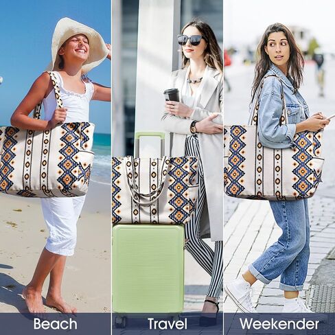 oscaurt Beach Bags for Women, Travel Weekender Duffel Bag Swim Pool Bag Gifts for Women Travel Beach Essentials in Saudi Arabia