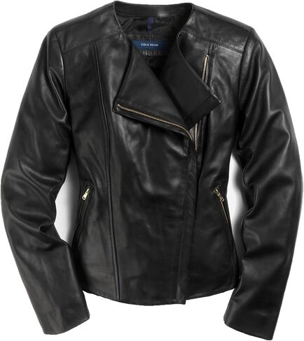 Cole Haan Asymmetrical Leather Jacket in Saudi Arabia