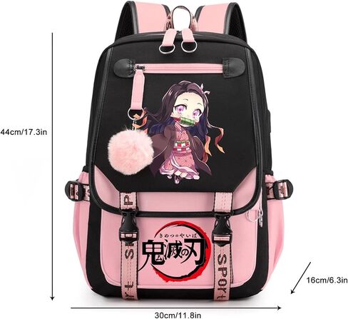Anime Backpack Cartoon 17inch School Backpacks 3D Print Laptops Shoulders Bag Gift for Students Boys Girls Fans, Style1 in Saudi Arabia