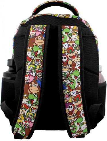 Nintendo Super Mario Brothers Boys Girls Teen 16" School Backpack (One Size, Black/Multi) in Saudi Arabia