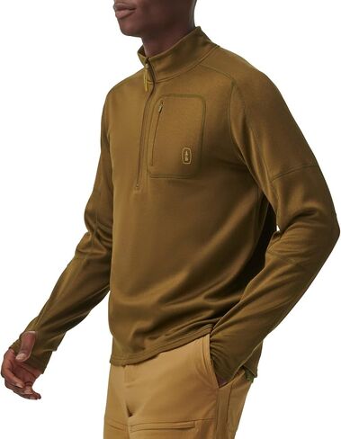 BASS OUTDOOR Men's Quarter Zip Button Pocket Pullover in Saudi Arabia