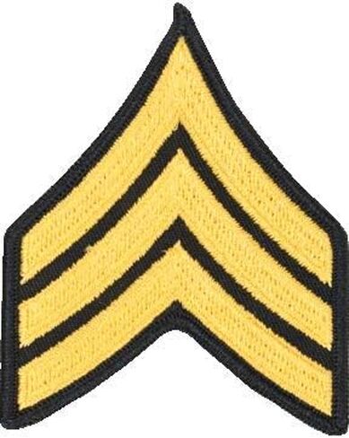 Army Sergeant SGT E5 Cloth Rank for ASU Size Male in Saudi Arabia