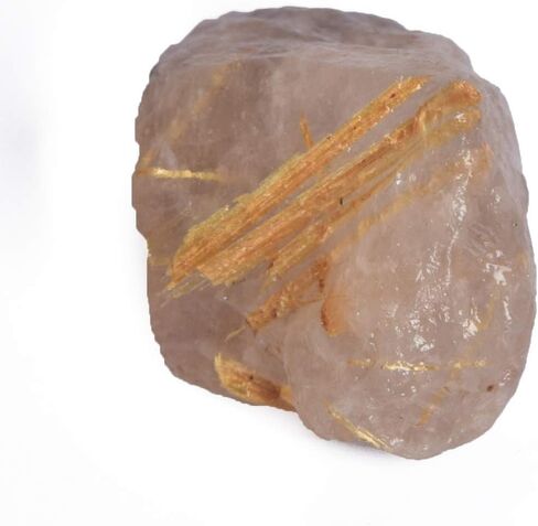 REAL-GEMS أحجار كريمة مفكوكة من الكوارتز الذهبي الطبيعي الخام غير المقطوع والكريستال المعالج 38.00 قيراط عينة من الأحجار المعدنية المصقولة المعتمدة in Saudi Arabia