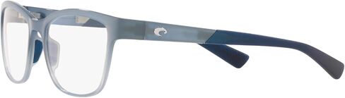 Costa Del Mar Women's 6A8007V Ocean Ridge 210 Cat Eye Prescription Eyewear Frames, Shiny Crystal Sky Blue/Demo Lens, 53 mm in Saudi Arabia