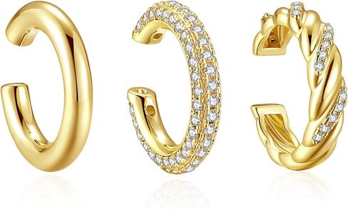 Chunky Thick Ear Cuff | Waterproof Gold Ear Wrap |Women's Gold Ear Cuff Set in Saudi Arabia