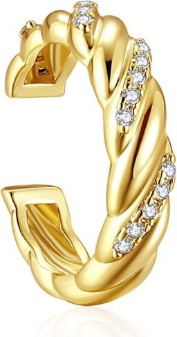 Chunky Thick Ear Cuff | Waterproof Gold Ear Wrap |Women's Gold Ear Cuff Set in Saudi Arabia