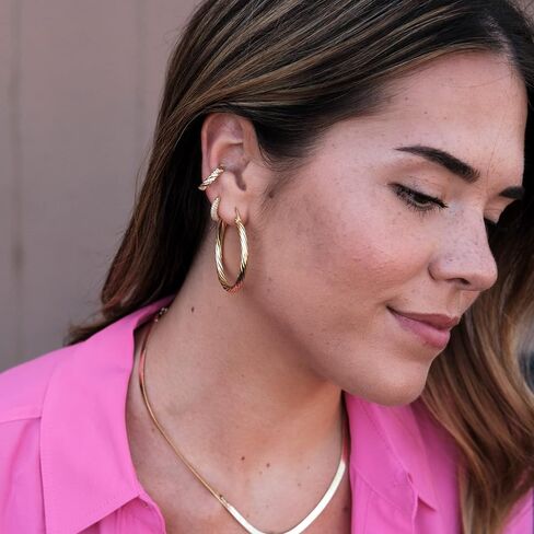 Chunky Thick Ear Cuff | Waterproof Gold Ear Wrap |Women's Gold Ear Cuff Set in Saudi Arabia