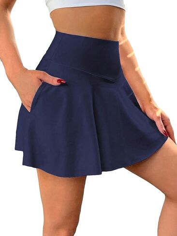 COZYEASE Women's Tennis Pleated Sports Skort Athletic Golf Running Workout Skirts with Pocket Inner Shorts in Saudi Arabia