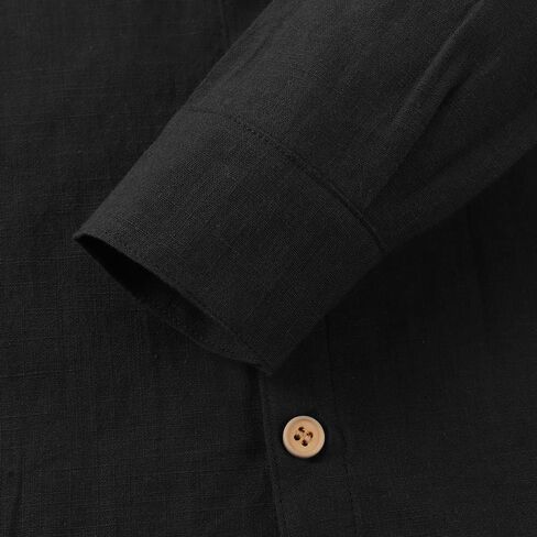 قميص Spring&Gege للأولاد بأكمام طويلة وتصميم كتان بأزرار سفلية (4-14 سنة) in Kuwait