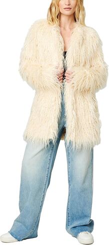 [BLANKNYC] Womens Luxury Clothing Mongolian Faux Fur Coat, Comfortable & Windbreaker Jacket Luxury Clothing Mongolian Faux Fur Coat, Comfortable & Windbreaker Jacket in Saudi Arabia
