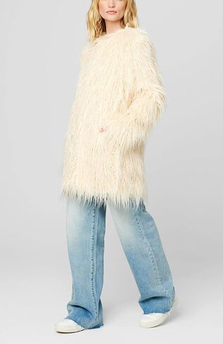 [BLANKNYC] Womens Luxury Clothing Mongolian Faux Fur Coat, Comfortable & Windbreaker Jacket Luxury Clothing Mongolian Faux Fur Coat, Comfortable & Windbreaker Jacket in Saudi Arabia