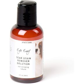 Eye Envy Tear Stain Remover Solution for Dogs | 100% Natural, Safe | Recommended by Breeders/Vets/Groomers | Contains Colloidal Silver | Remove Stains from White/Light Fur, Skin Folds (8oz)