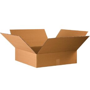BOX USA 18 x 18 x 5 Corrugated Cardboard Boxes, Flat 18"L x 18"W x 5"H, Pack of 25 | Shipping, Packaging, Moving, Storage Box for Home or Business, Strong Wholesale Bulk Boxes