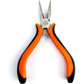 Thin Flat Needle Nose Pliers | 4inLoveMe 5.5 Inches Flat Needle Nose Pliers For Jewelry Making, Handcraft Making, PCB Board Repairing etc.