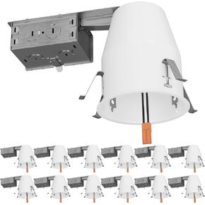 Sunco Lighting 4 Pack Can Lights for Ceiling 4 Inch Remodel Recessed Lighting Housing 120-277V TP24 Connector Included Air Tight Steel Can Easy Install, IC Rated, UL Listed