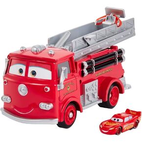 Mattel Disney Cars Toys Mack Toy Truck & Lightning McQueen Color-Change Car, Dip & Dunk Trailer with 2 Levels & 2 Water Tanks in Saudi Arabia