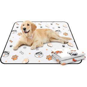 MelonArt Washable Pee Pads for Dogs, Reusable Puppy Pads Absorbent Pet Training Pads Waterproof Non-Slip Potty Pads Dog Floor Bed Mat for Whelping, Playpen, Cage, Kennel (18*24 inch 2 Pack) in Kuwait