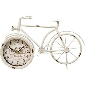 CWI Gifts Farmhouse White Bicycle Clock