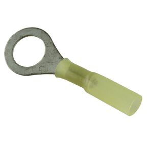 26-24 Ga. Heat-Shrink Ring Terminal, 1/4" Stud - (10 Pieces)