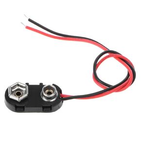 Black Red 9V Battery Clip Connector I Tinned Wire Leads 150mm Outlets and Accessories