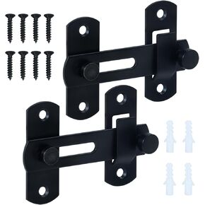 2 Pack 180 Degree Flip Sliding Barn Door Lock for Barn Door, Pet Door, Bathroom, Outdoor, Garage, Window, Sliding Door for Protect your Safety and Privacy, Rugged and Corrosion Resistant