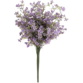 29" Forget-Me-Not Artificial Flowers Faux Bouquet Long Stems for Tall Vase, DIY Crafts Home Decoration, Bulk 5pcs (Purple)