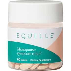 EQUELLE Multi-Symptom Menopause Relief Supplement for Women, Plant-Based S-Equol, Non-Hormonal & Non-Prescription, Fewer Hot Flashes, More Sleep, Relieves Muscle Aches, 60 Tablets
