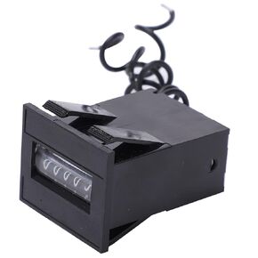 Pulse Counter, Electromagnetic Counter 6 Digits Pulse Counter Electronic Industrial Totalizer with No Clear Function HX 06, frequency counters (12V)