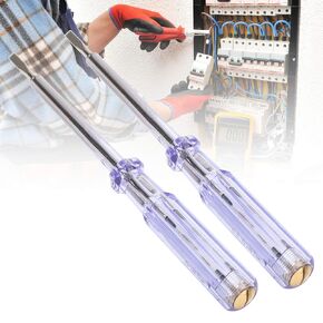 YWBL-WH Tester Screwdriver, Voltage Detector Pen Light Circuit Tester Electric Test Pen Screwdriver ANG93 AC100250V, Test Pencil